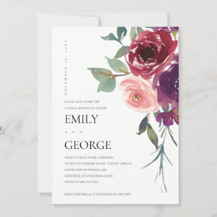 MARSALA ROSA ROS BLOMMIGT COUPLE SHOWER-KORT TACK KORT