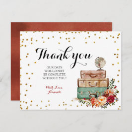 Marsala Travel Theme Tack för kortet