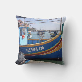 Marsaxlokks fiskebåtar Malta Kudde