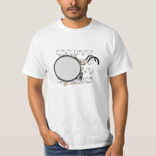 Marschbastrumma för skjorta (tända) (plockafärg tee shirt