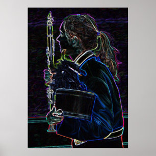 MarschClarinetistaffisch Poster