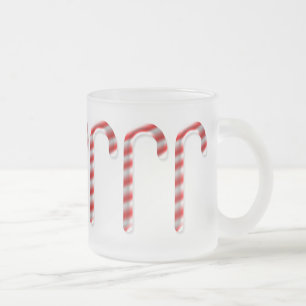 Marschera för candy cane frostad glasmugg