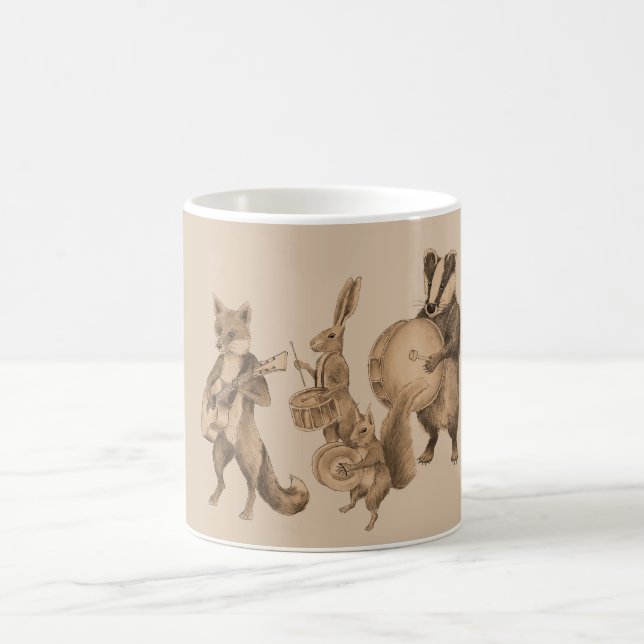 Marschera musikband av djur kaffemugg (Center)