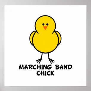 Marschera musikbandchicken poster