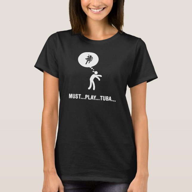 Marschera musikbandet - Tubaspelare Tee Shirt (Framsida)