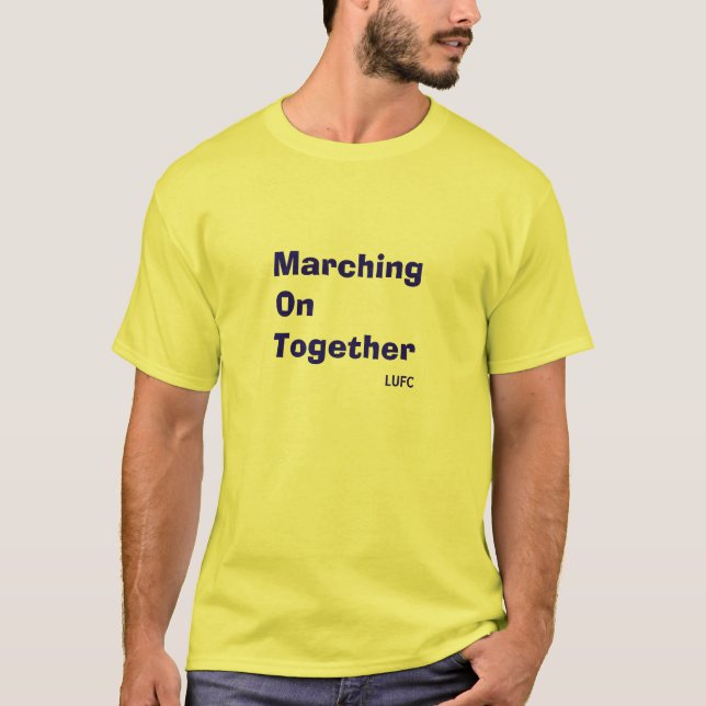 Marschera på tillsammans den Leeds United LUFC Tee (Framsida)