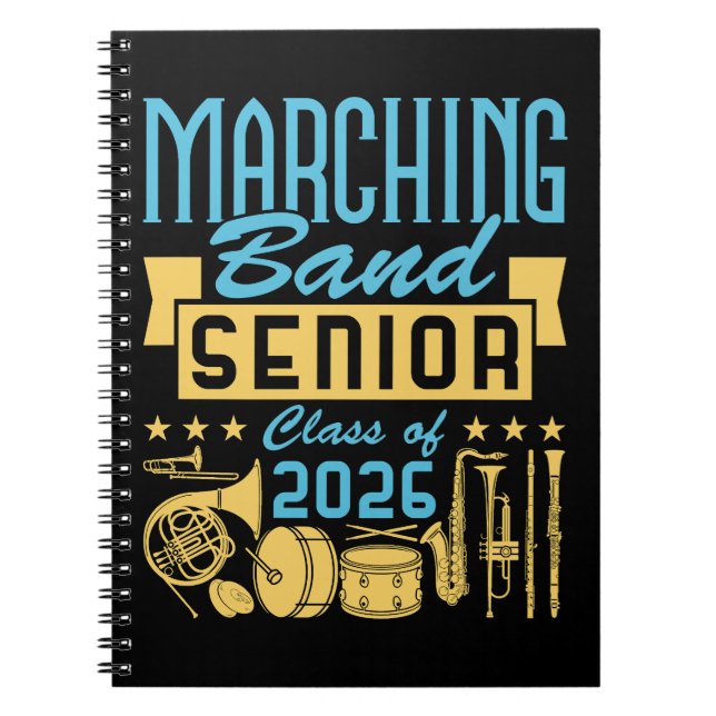 Marscherande Seniorklass 2026 Anteckningsbok (Framsidan)