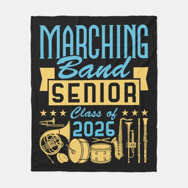Marscherande Seniorklass 2026 Fleecefilt (Framsidan)