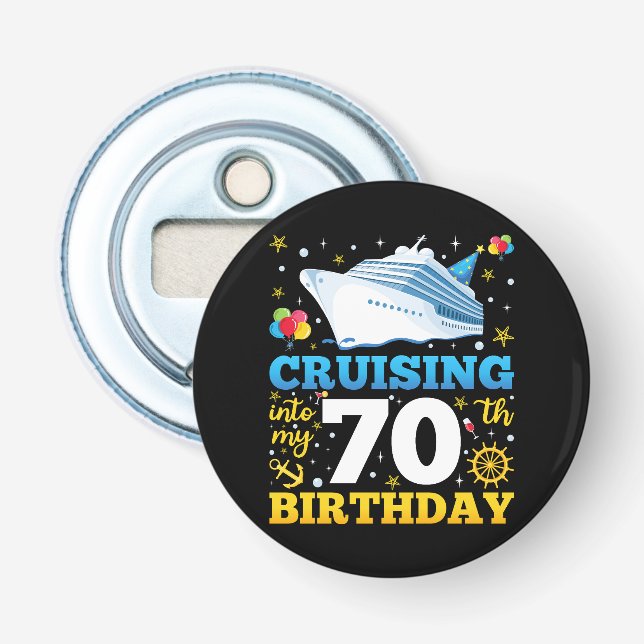 Marscherar till min 70-Födelsedagsfest Flasköppnare (Framsidan)