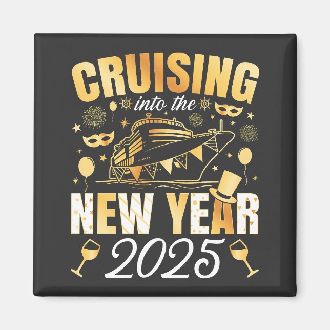 Marschering till nyårsområdet 2025 Square Magnet (Framsidan)