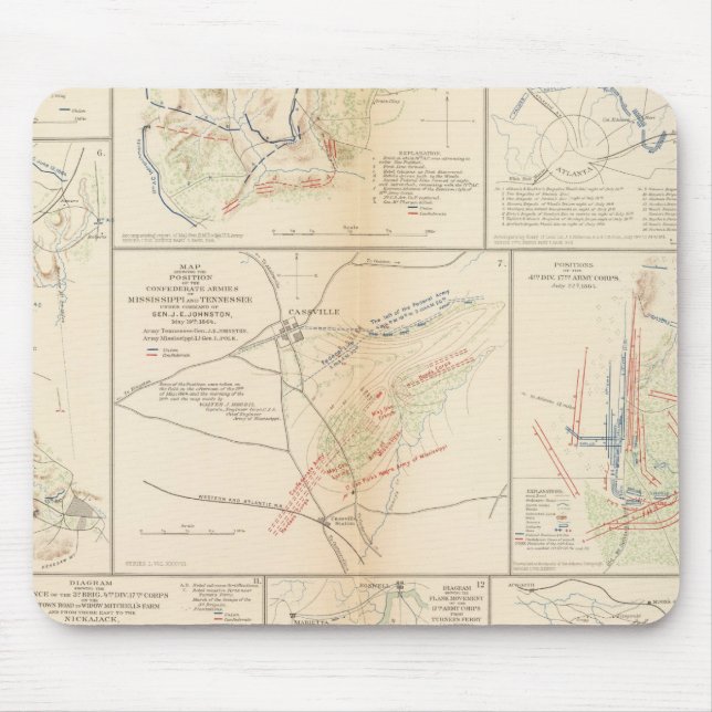Marschlinje, 16:e växelström musmatta (Framsidan)