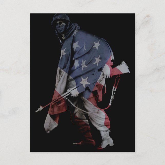 marschsoldat vykort (Framsida)