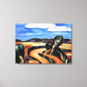 Marsden Hartley - Landskap, New mexico Canvastryck