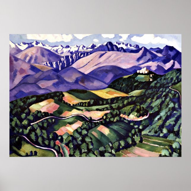 Marsden Hartley - Lila Mountains, Venedig Poster (Framsidan)