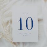 Marseille Bleu Bröllop Bordsnummer Card<br><div class="desc">Contemporary Chic minimalist,  Marseille Bleu bröllop bordsnummer kort. Observera att bordsnumren måste numreras och läggas till i kundvagnen individuellt.</div>