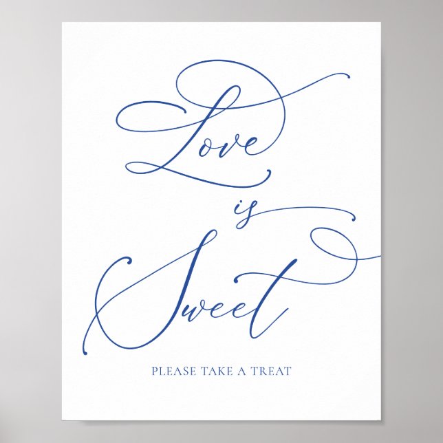 Marseille Bleu Kärlek är Sweet Dessert Pub Poster (Framsidan)