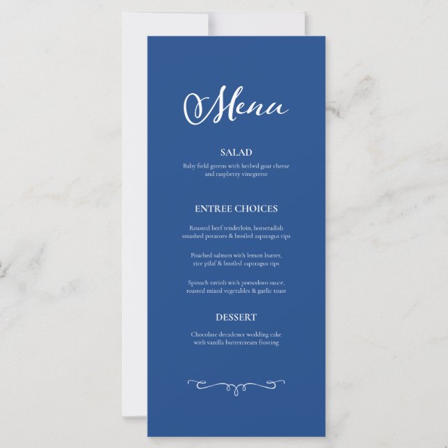 Marseille Blue Elegant Calligraphy Bröllop (Framsida)