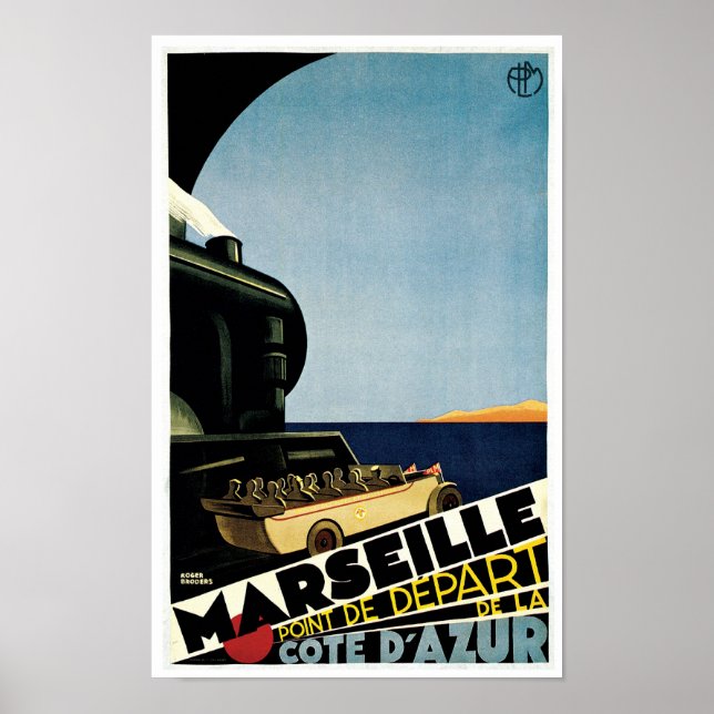 Marseille ~ Cote D'Azur Poster (Framsidan)