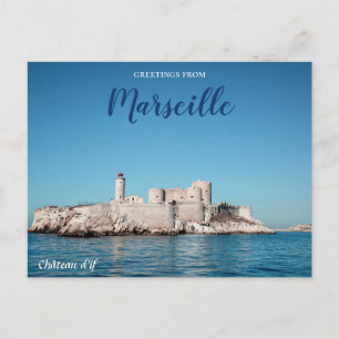 Marseille Frankrike Castle vycard Vykort