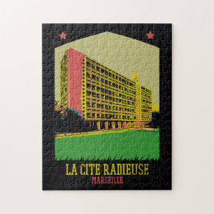 Marseille Frankrike, Cité Radieuse av Le Corbusier Pussel