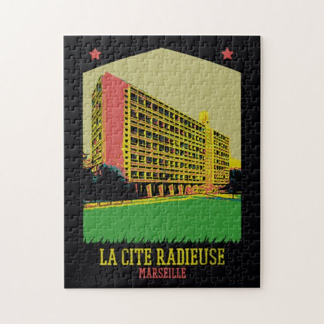 Marseille Frankrike, Cité Radieuse av Le Corbusier Pussel (Vertikal)