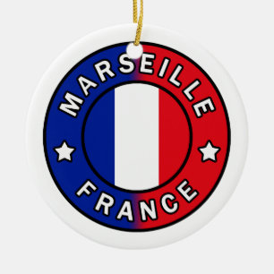 Marseille Frankrike Julgransprydnad Keramik