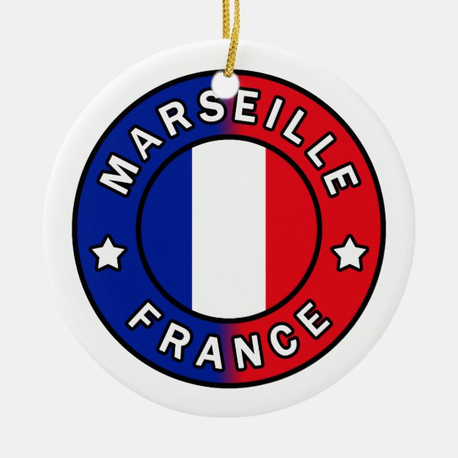 Marseille Frankrike Julgransprydnad Keramik (Framsidan)
