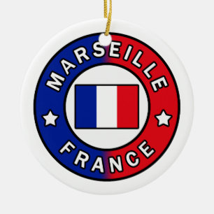 Marseille Frankrike Julgransprydnad Keramik