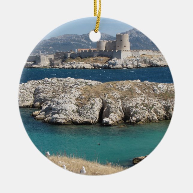 Marseille Frankrike Julgransprydnad Keramik (Framsidan)