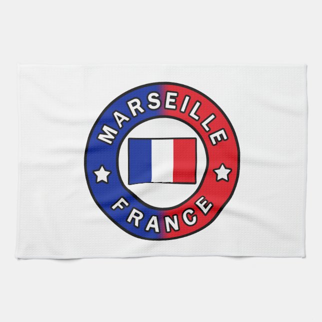 Marseille Frankrike Kökshandduk (Horisontell)