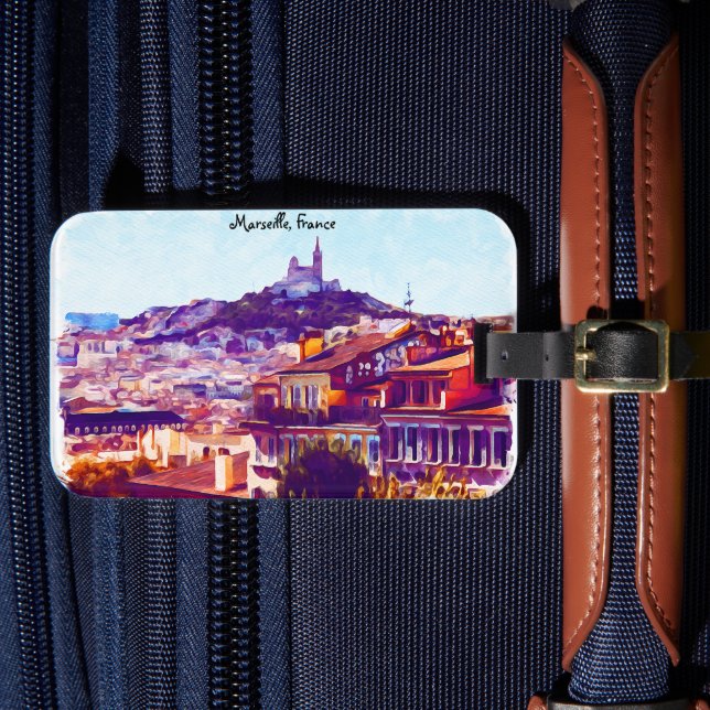 Marseille Frankrike Panorama View Bagagebricka (Framsida Insitu 4)