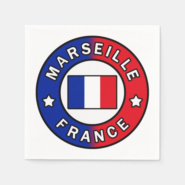 Marseille Frankrike Pappersservett (Framsidan)