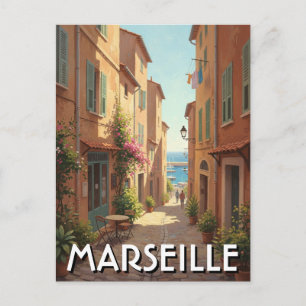 Marseille Frankrike Resa Vykort