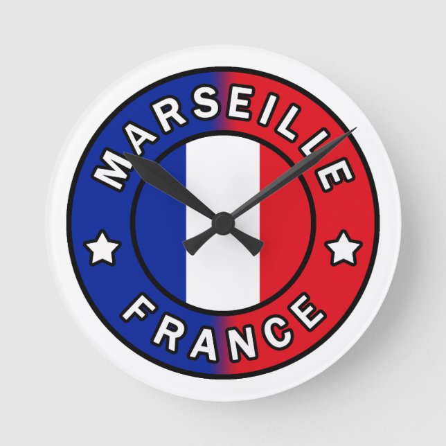 Marseille Frankrike Rund Klocka (Framsida)