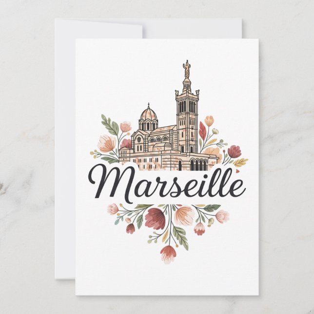 Marseille Frankrike Travel Julkort (Framsida)