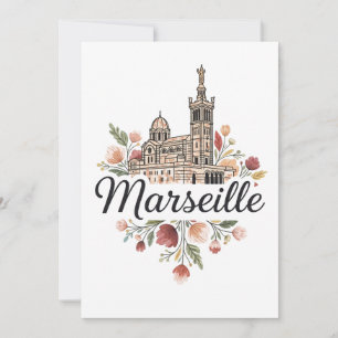 Marseille Frankrike Travel Julkort