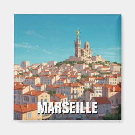 Marseille Frankrike Travel Magnet