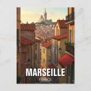 Marseille Frankrike Travel Vykort