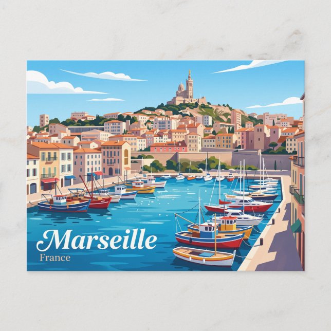 Marseille Frankrike Vykort (Framsida)