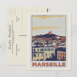 Marseille Notre-Dame-de-la-Garde Frankrike Vykort