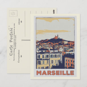 Marseille Notre-Dame-de-la-Garde Frankrike Vykort