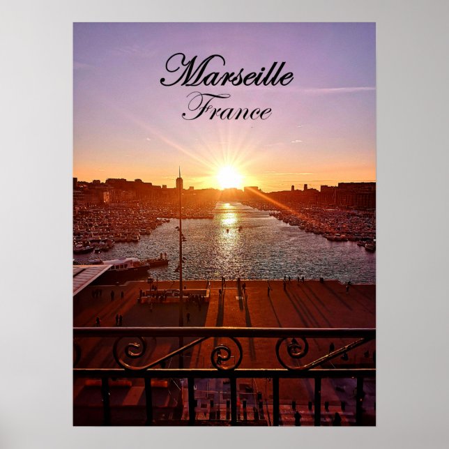 Marseille Old Port Frankrike Photo 192 Poster (Framsidan)