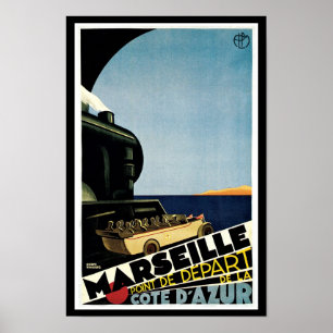 Marseille ~ pekar de Avgå Poster