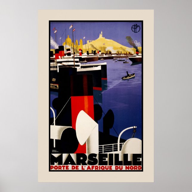 Marseille Porte Afrique Du Nord Poster (Framsidan)