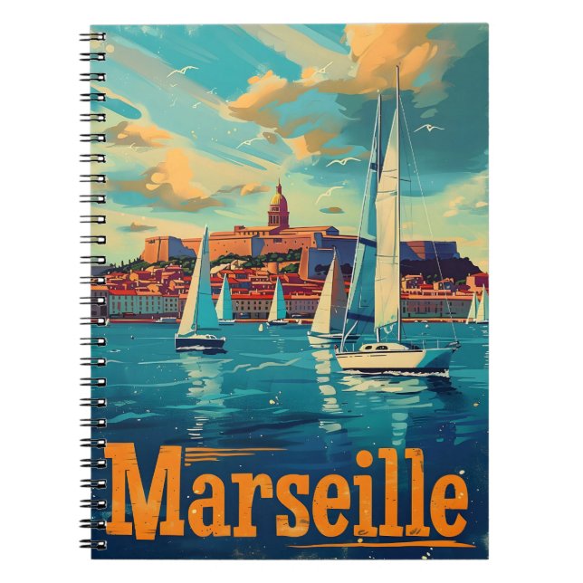 Marseille Sunshine: Segling Bliss Mediterranean Anteckningsbok (Framsidan)