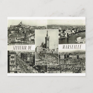 Marseille, tidigt multiview vykort