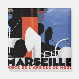 Marseilles affisch magnet