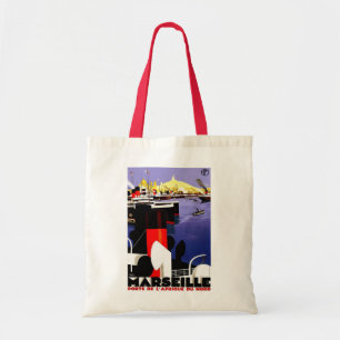 Marseilles frankrikevintage resor tygkasse