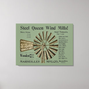 MARSEILLES ILLINOIS STEEL QUEEN VIND MILLS FARM CANVASTRYCK