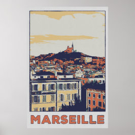 Marseilles illustration av Frankrike Poster